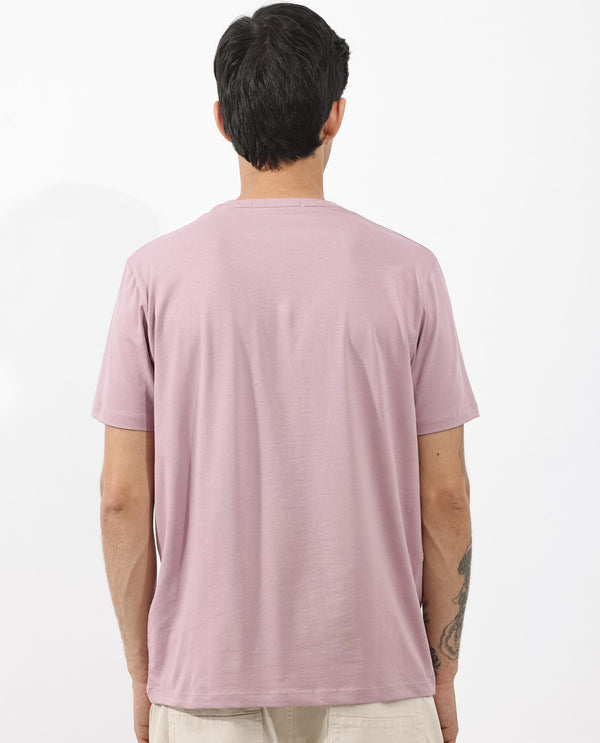 Rare Rabbit Mens Brule Dusky Pink Short Sleeve Monogram Graphic Print T-Shirt