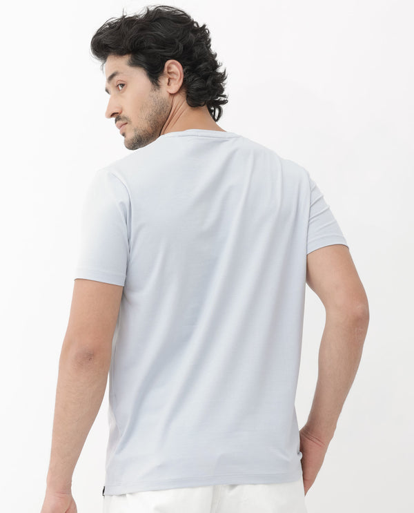 Rare Rabbit Mens Brule Dusky Grey Short Sleeve Monogram Graphic Print T-Shirt