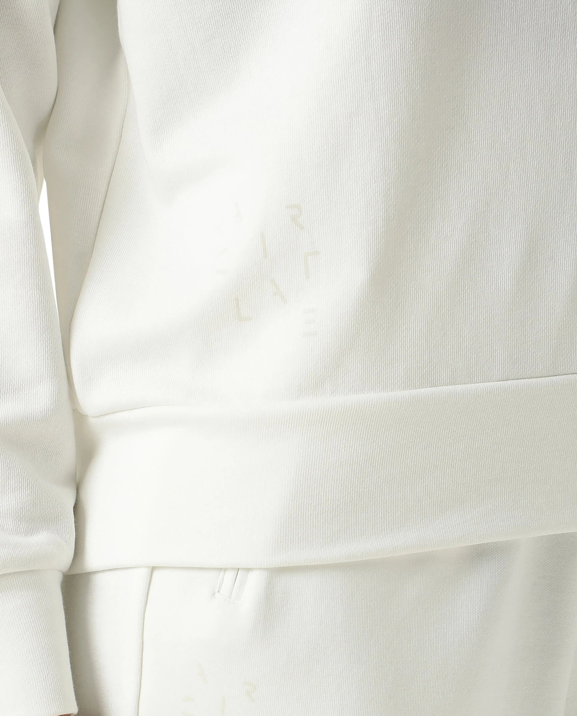 Rareism Women Cax Off White Cotton Blend Fabric Relaxed Fit Full Sleeves Solid Round Neck Sweatshirt