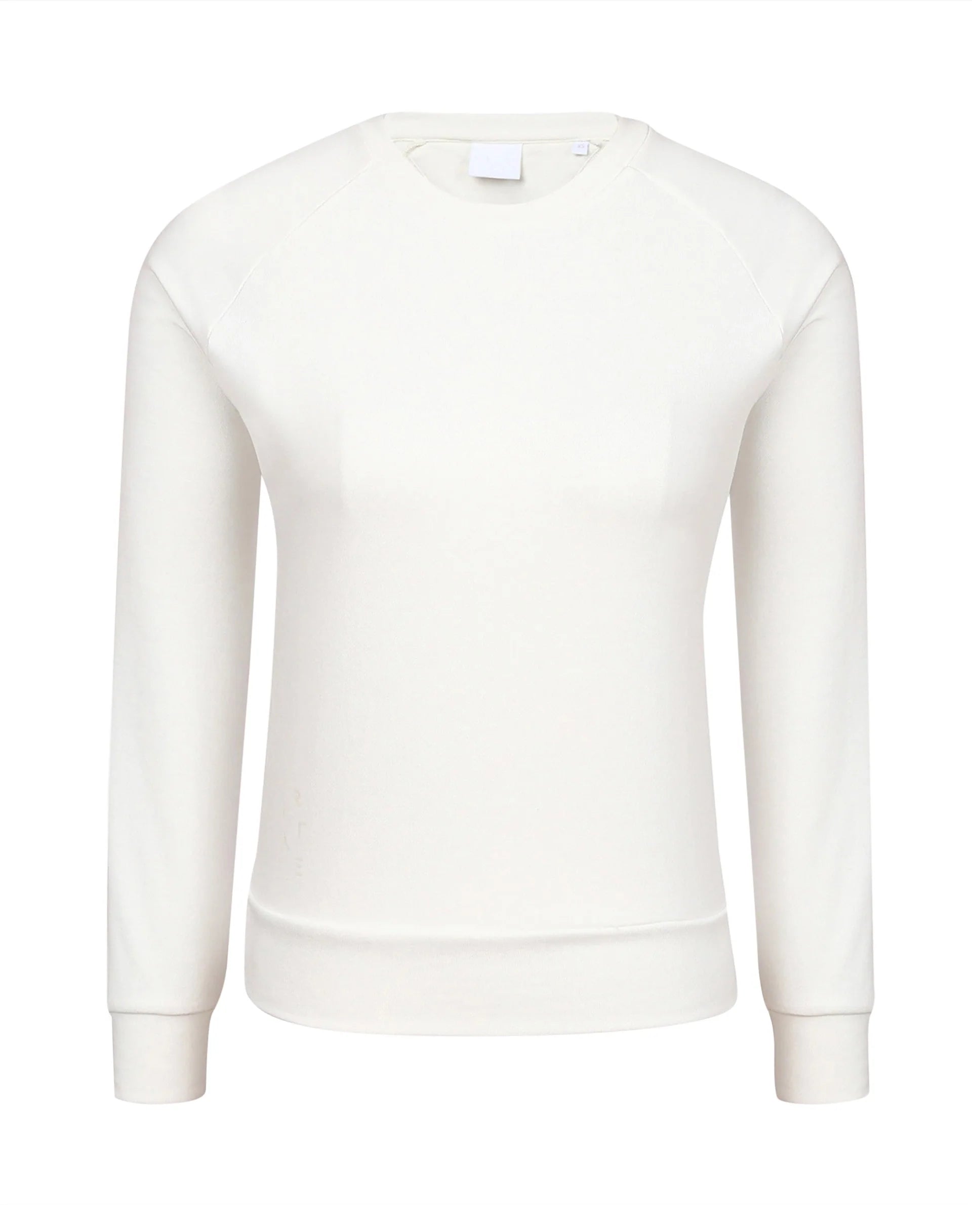 Rareism Women Cax Off White Cotton Blend Fabric Relaxed Fit Full Sleeves Solid Round Neck Sweatshirt