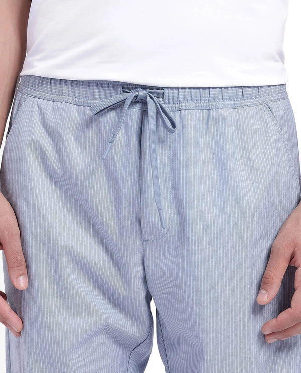 Rare Rabbit Men Glew Pastel Blue Button Closure Regular Fit Plain Trouser