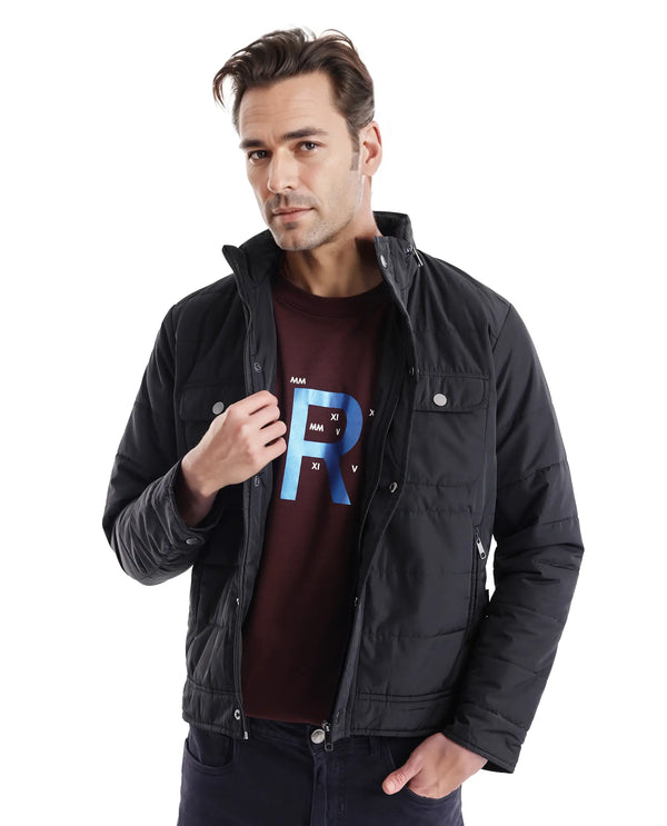 Rare Rabbit Men Leat Dark Brown Cotton Polyester Fabric Short Sleeve Crew Neck Boxy Fit Printed T-Shirt