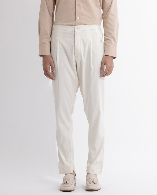 Rare Rabbit Men's Polin Beige Viscose Fabric Mid Rise Regular Fit Solid Pajama