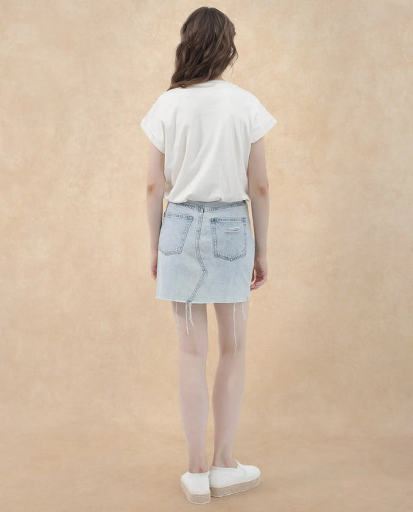 Rareism Women Sanderson Off White Cotton Fabric Short Sleeve V-Neck Solid Regular Fit Top