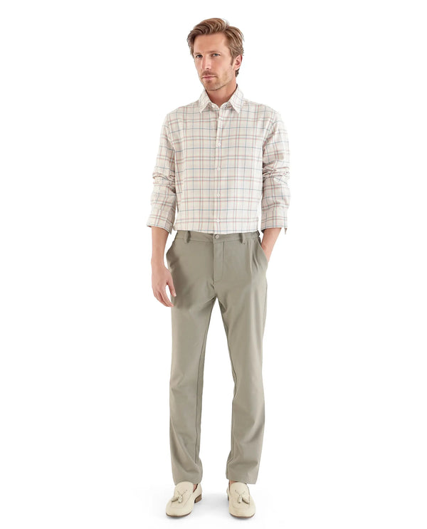 Rare Rabbit Men's Volgos Pastel Pink Cotton Fabric Full Sleeve Regular Fit Check Printed Shirt