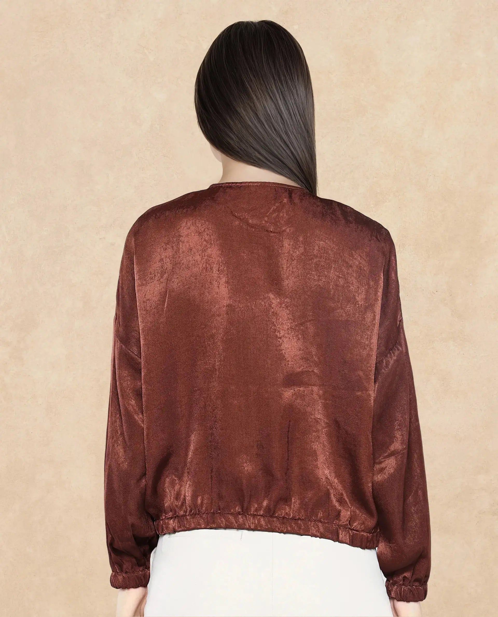 Rareism Women Zerra Brown Plain Top