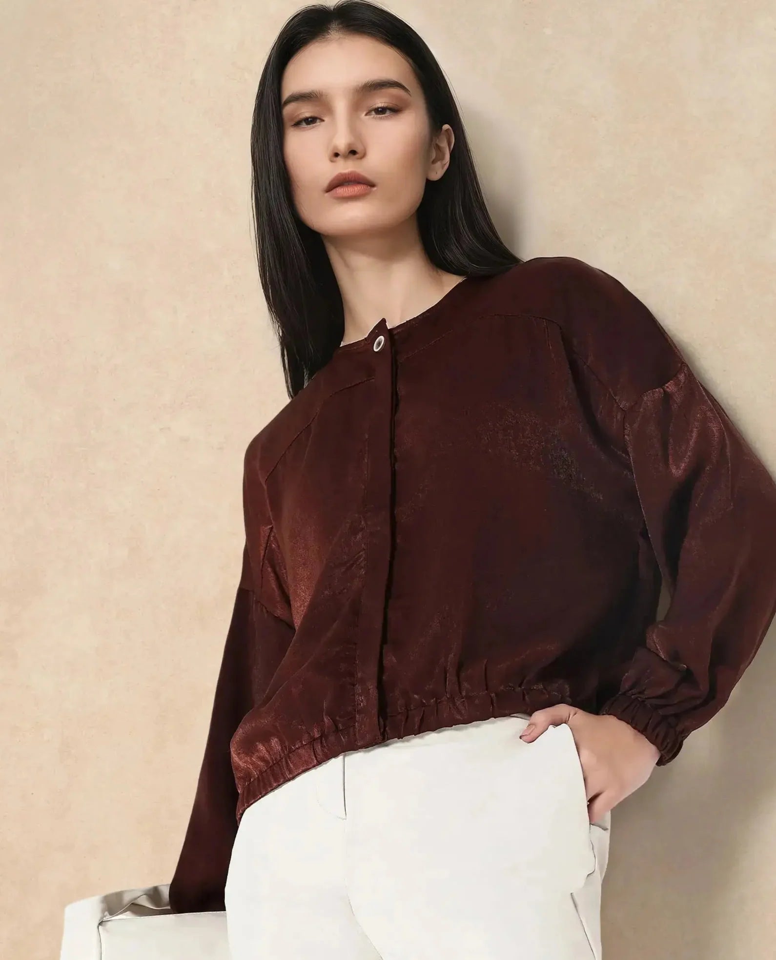 Rareism Women Zerra Brown Plain Top