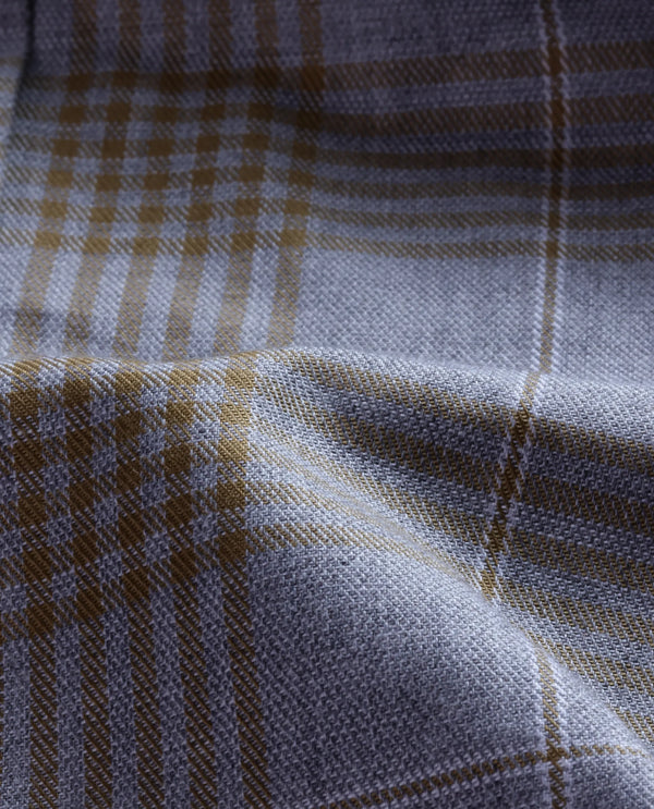 Rare Rabbit Men Lou Grey Cotton Fabric Full Sleeve Button Closure Regular Fit Checks Shirt