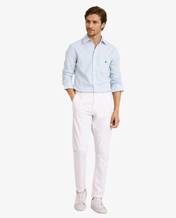 Rare Rabbit Men Oxo Pastel Turq Full Sleeve Collared Neck Button Closure Regular Fit Plain Shirt