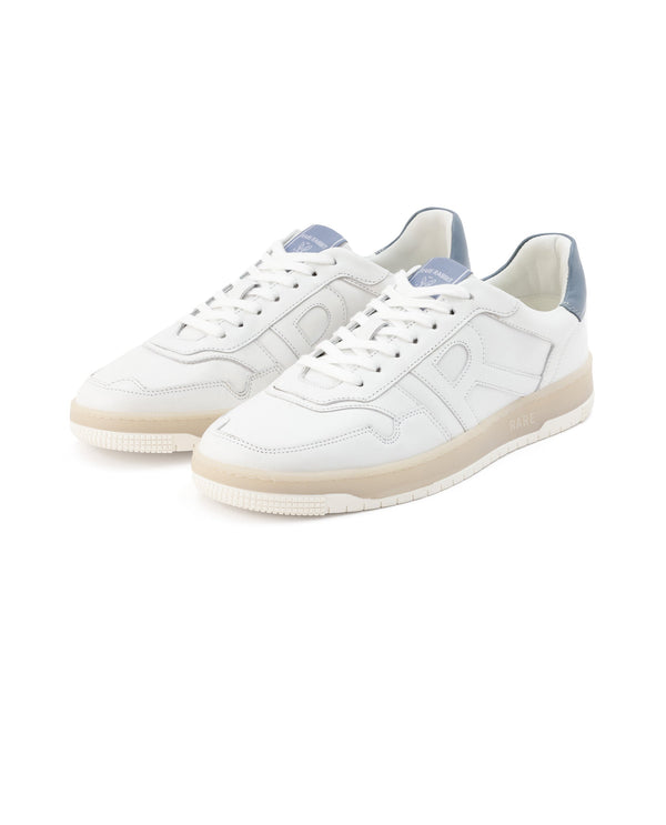 Rare Rabbit Men's Nebula White Leather Monotone Low-Top Lace-Up Sneaker Shoes