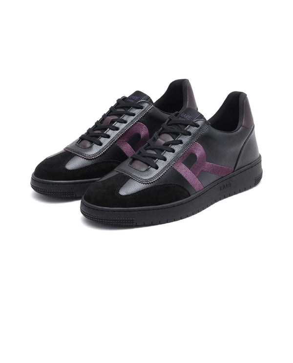 Rare Rabbit Men Hem Black Lace-Up Genuine Leather Signature Hem Branding Low-Top Sneaker Shoes