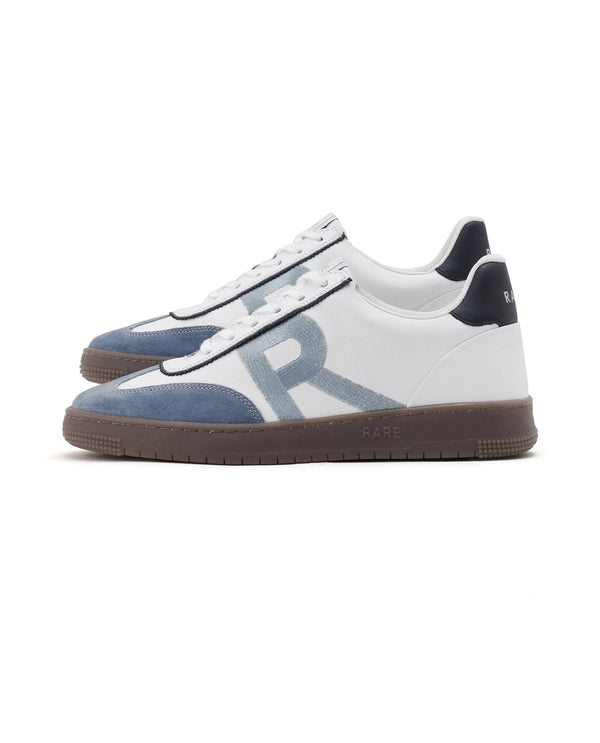 Rare Rabbit Men Hem White Lace-Up Genuine Leather Signature Hem Branding Low-Top Sneaker Shoes