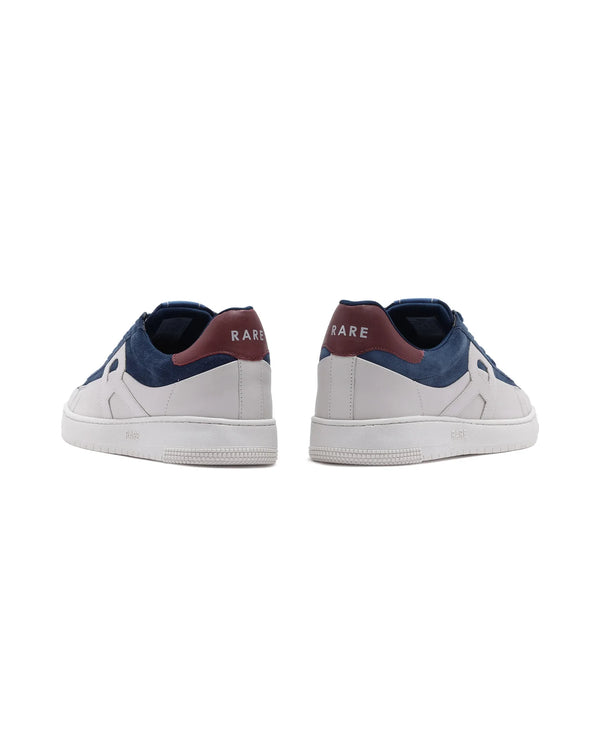 Rare Rabbit Men Terra Blue Genuine Leather and Suede Upper Low-Top Multi Color Lace-Up Shoes