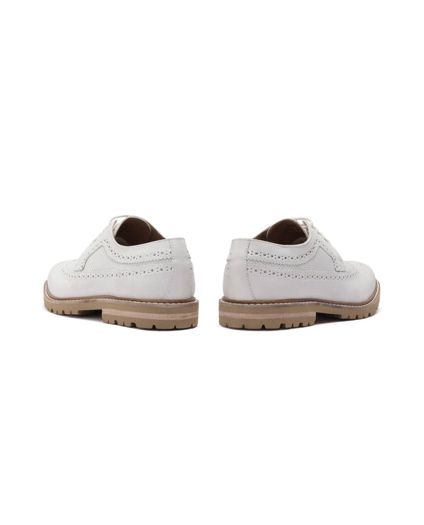 Rare Rabbit Men Brox Ivory Lace-Up Shoes