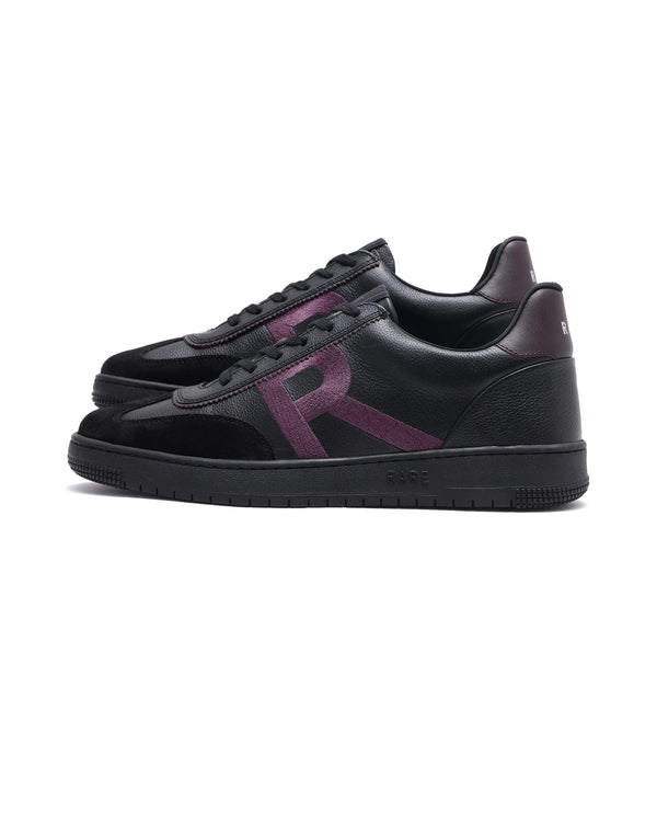 Rare Rabbit Men Hem Black Lace-Up Genuine Leather Signature Hem Branding Low-Top Sneaker Shoes
