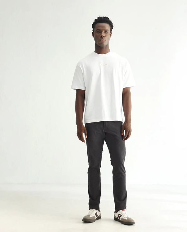 Rare Rabbit Men's Oxin Grey Jeans Rinse Wash Mid-Rise Slim Fit Jeans