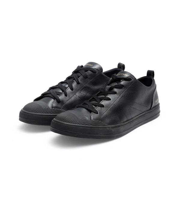 Rare Rabbit Mens Sauron Pro Black Premium Milled Leather Lace Up Low Top Round Toe Sneaker Shoes