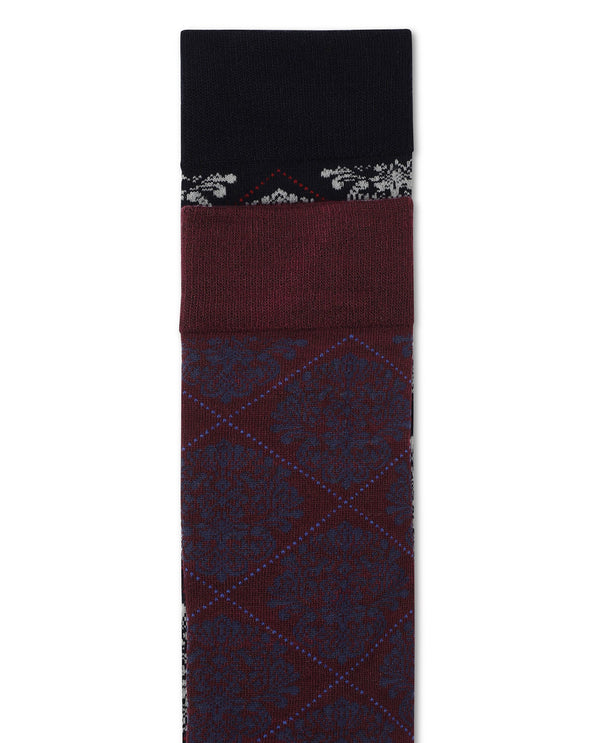 RARE RABBIT MEN'S SIGO MULTI SOCKS BAMBOO FABRIC