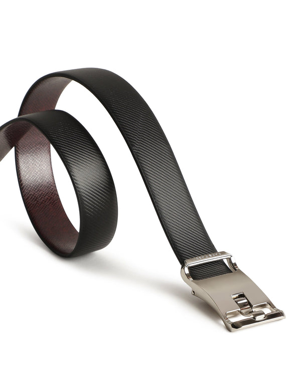 Rare Rabbit Men'S Barton Black Belt Leather