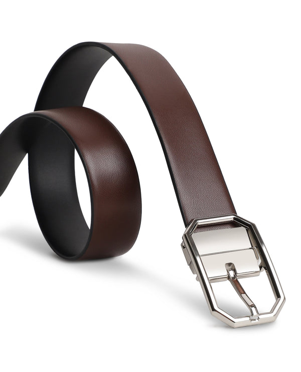 Rare Rabbit Men'S Lionor Black Belt Leather