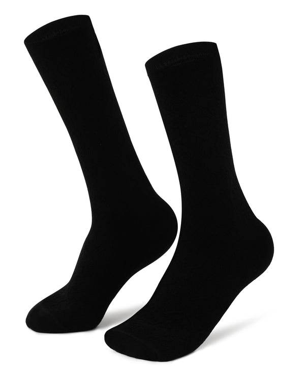 Rare Rabbit Men's Jacq Black Cotton Fabric Mid Calf Socks