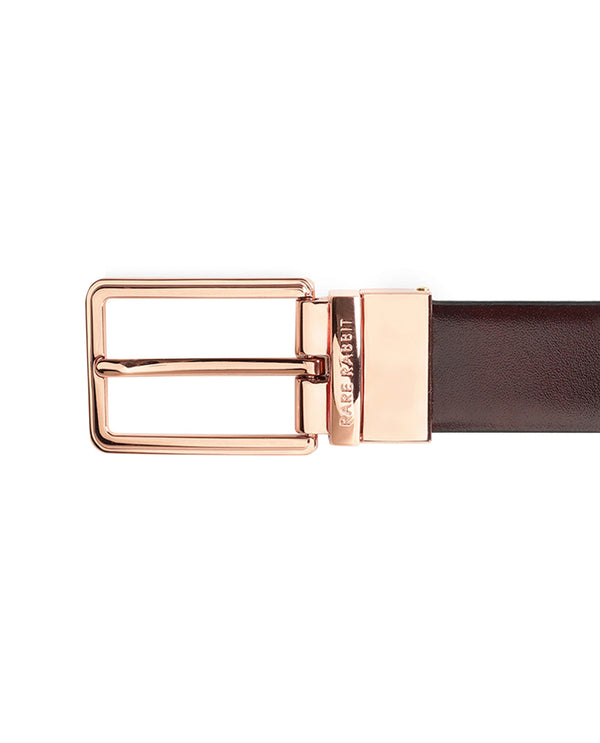 Rare Rabbit Men'S Saint Brown Belt Leather
