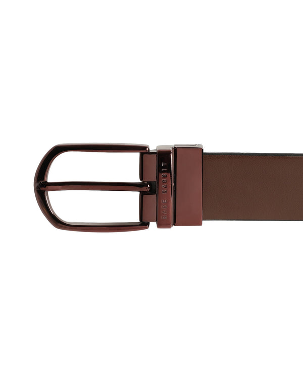 Rare Rabbit Men'S Grata Black Belt Leather