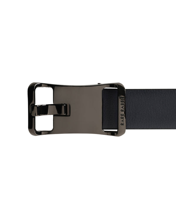 Rare Rabbit Men'S Barton Navy Belt Leather
