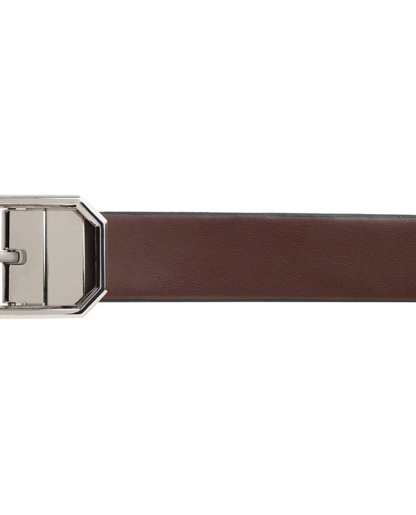 Rare Rabbit Men'S Lionor Black Belt Leather