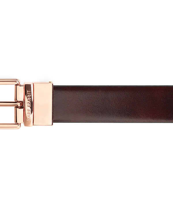 Rare Rabbit Men'S Saint Brown Belt Leather