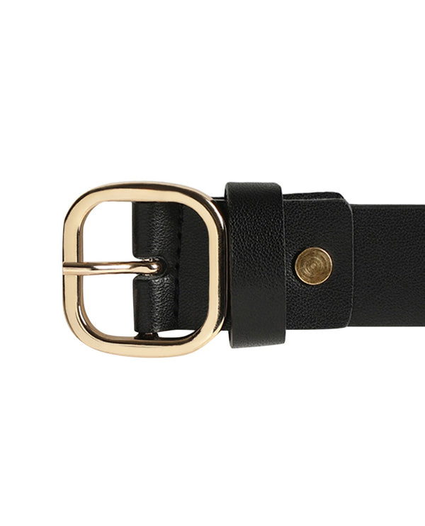Rare Rabbit Men'S Alley Black Belt Leather