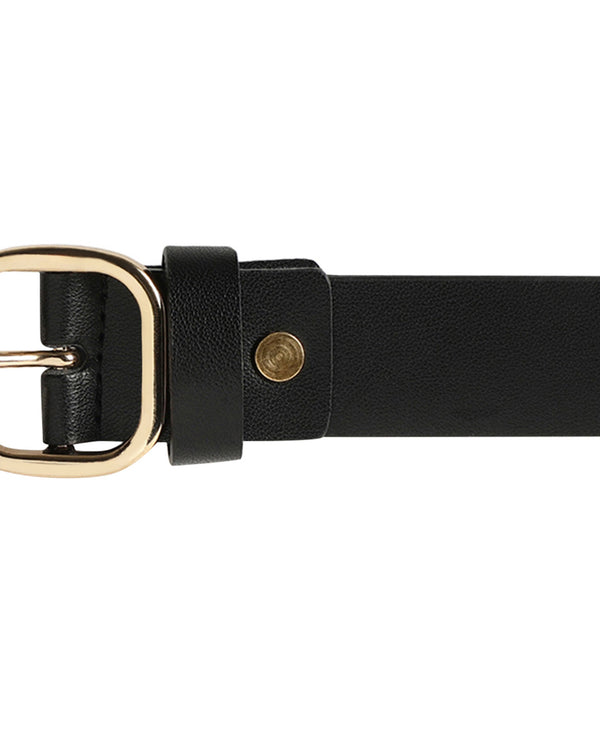 Rare Rabbit Men'S Alley Black Belt Leather