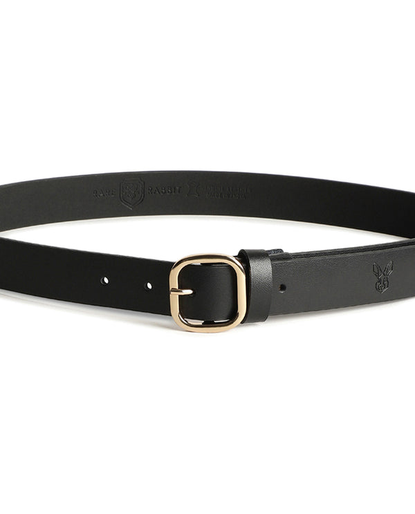Rare Rabbit Men'S Alley Black Belt Leather