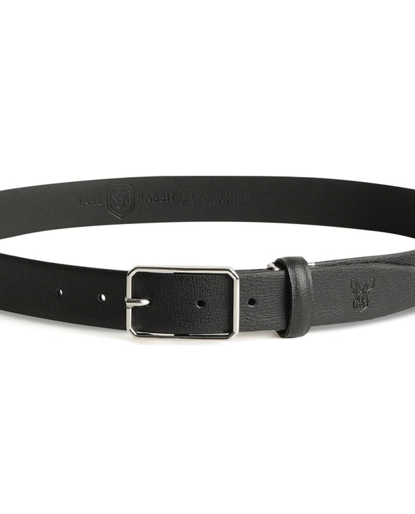 Rare Rabbit Men'S Cult Black Belt Leather