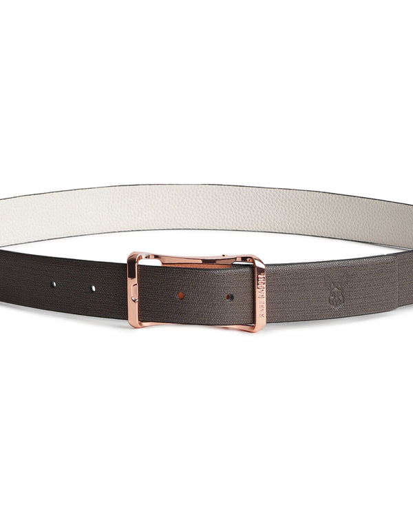 Rare Rabbit Men'S Barton White Belt Leather