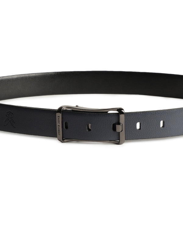 Rare Rabbit Men'S Barton Navy Belt Leather