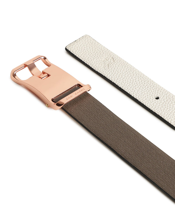 Rare Rabbit Men'S Barton White Belt Leather