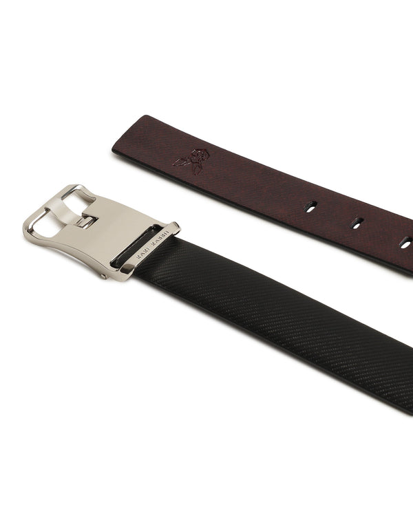 Rare Rabbit Men'S Barton Black Belt Leather