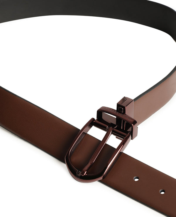 Rare Rabbit Men'S Grata Black Belt Leather