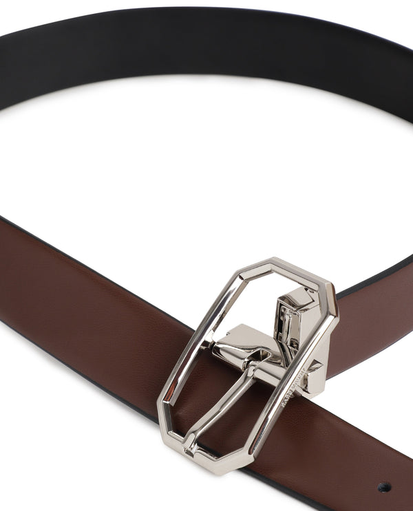 Rare Rabbit Men'S Lionor Black Belt Leather