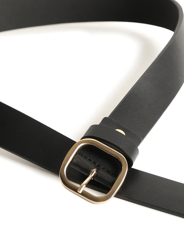 Rare Rabbit Men'S Alley Black Belt Leather