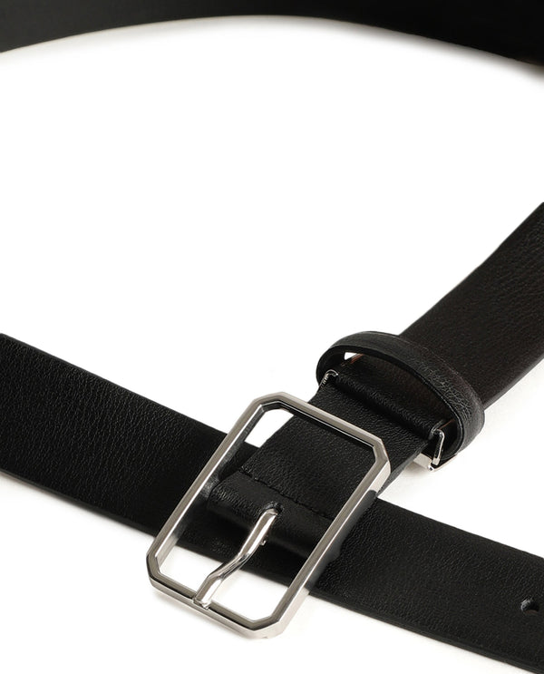 Rare Rabbit Men'S Cult Black Belt Leather