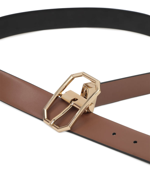 Rare Rabbit Men'S Liono Black Belt Leather
