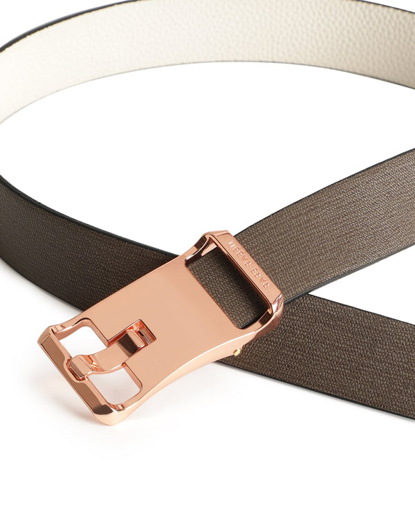 Rare Rabbit Men'S Barton White Belt Leather
