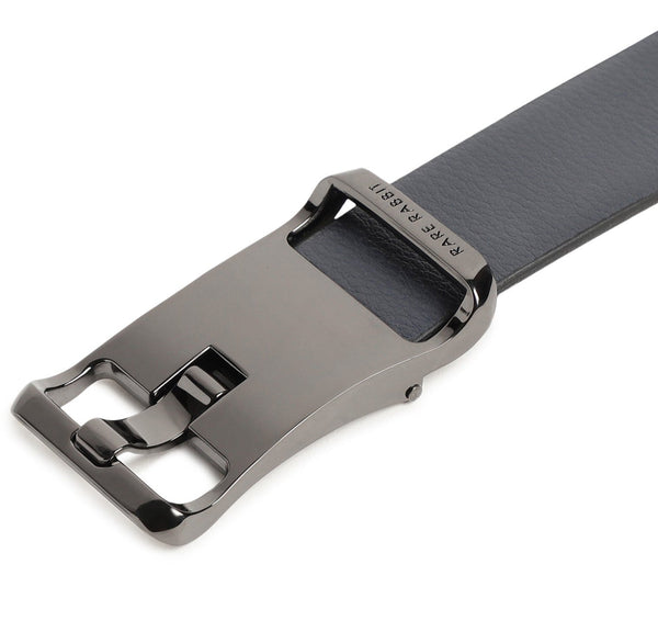 Rare Rabbit Men'S Barton Navy Belt Leather