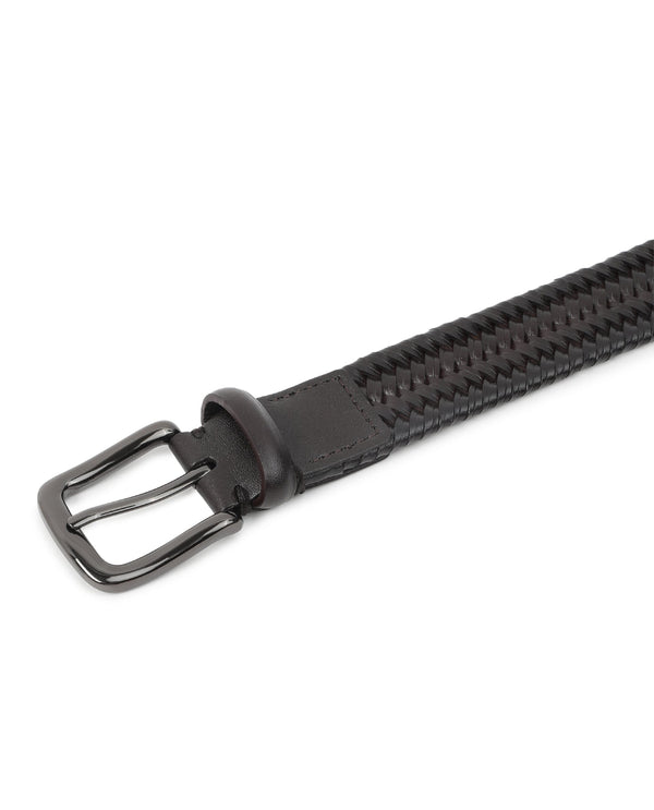 Rare Rabbit Men'S Brickle Brown Belt Leather