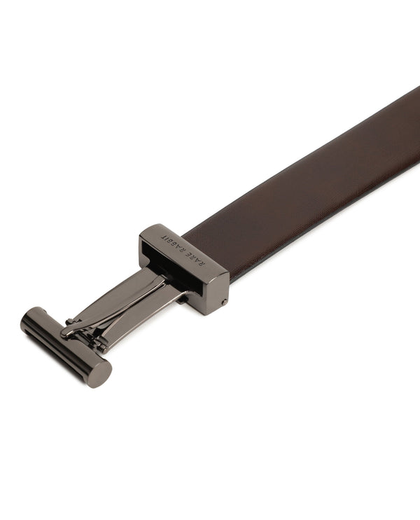 Rare Rabbit Men'S Fredy Black Belt Leather