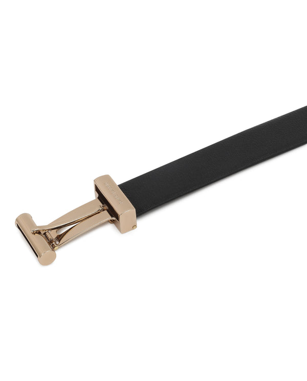 Rare Rabbit Men'S Fred Black Belt Leather