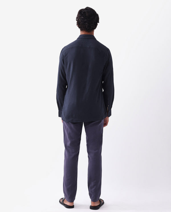 Rare Rabbit Men's Pastor-2 Dusky Purple Solid Mid-Rise With Drawstring And Elastic Waistband Regular Fit Trousers