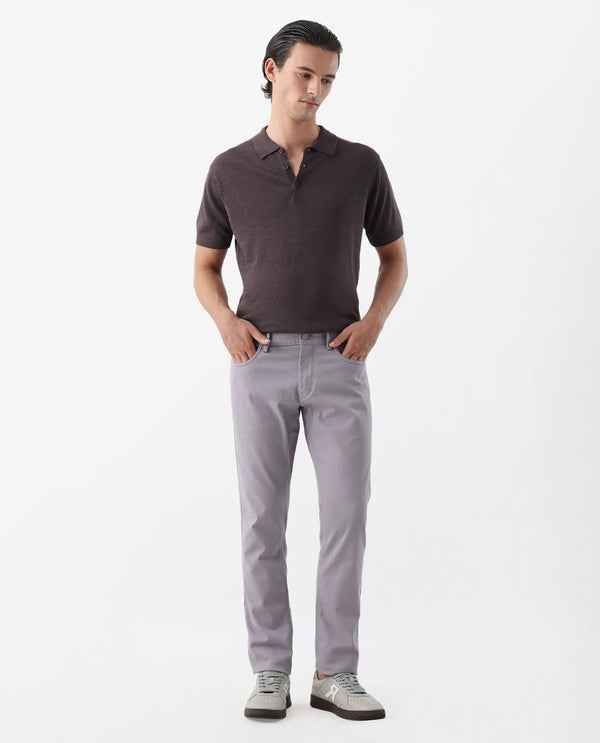 Rare Rabbit Men's Spoke - 24 Pastel Purple Linen Solid Trousers